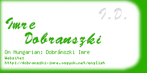 imre dobranszki business card